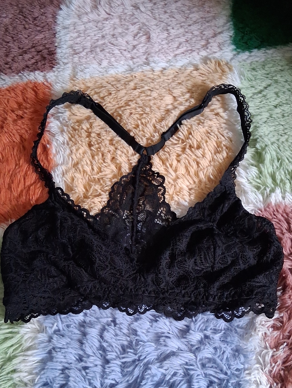 Xhilaration Black Lace Racerback Bralette